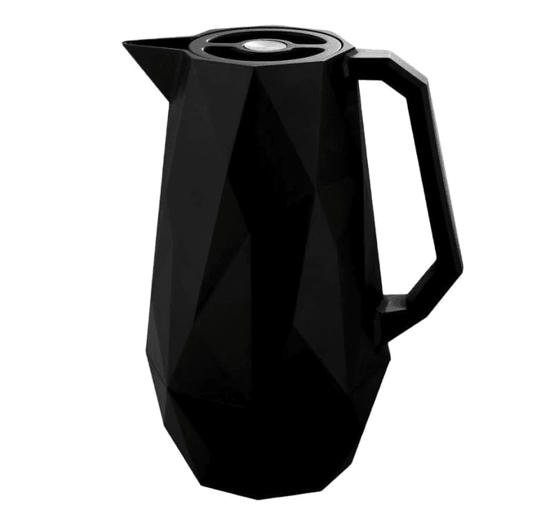 1.0L Stainless Steel Big Coffee Tea Pot Vacuum Thermal Coffee Carafe Kettle Tea Pot -Black