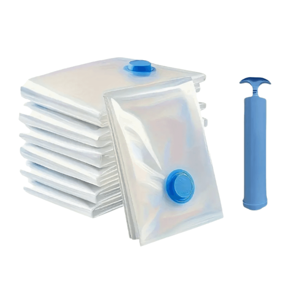 10 Pack Vacuum Storage Bags with Hand Pump - Space Saver Bags in 4 Sizes